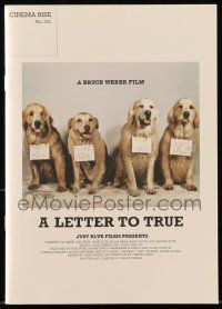 2x744 LETTER TO TRUE Japanese promo book '04 directed by Bruce Weber, great images of dogs!