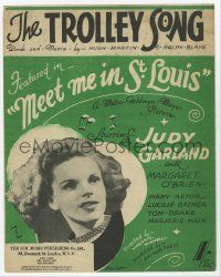 2x840 MEET ME IN ST. LOUIS English sheet music '44 Judy Garland, classic musical, The Trolley Song