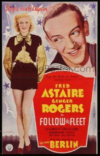 2x783 FOLLOW THE FLEET Australian trade ad '36 incredible image of Fred Astaire & Ginger Rogers!