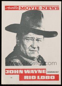 2x263 RIO LOBO German trade ad '71 directed by Howard Hawks, John Wayne, great cowboy image!