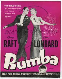 2x848 RUMBA English trade ad R50s great image of George Raft & Carole Lombard dancing!