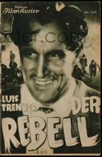 2x346 DER REBELL Austrian program '32 Luis Trenker in German version of Universal's The Rebel!