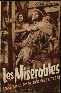 2x367 LES MISERABLES Austrian program '35 Fredric March, Charles Laughton, Victor Hugo, different!