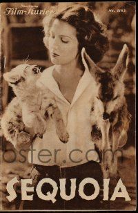 2x394 SEQUOIA Austrian program '35 pretty Jean Parker holding wild animals, different images!