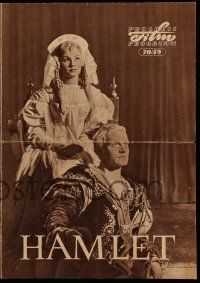 2x449 HAMLET East German program '59 Laurence Olivier, Jean Simmons, Shakespeare, different!