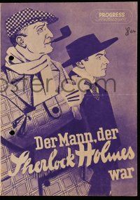 2x468 MAN WHO WAS SHERLOCK HOLMES East German program '54 detective Hans Albers & Heinz Ruhmann!