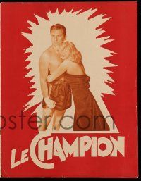 2x575 CHAMPION French pb '49 Kirk Douglas & Marilyn Maxwell, boxing classic, poster shown!