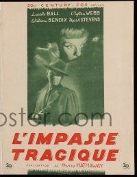 2x583 DARK CORNER French pb '46 Lucille Ball, Clifton Webb, film noir, different images!