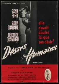 2x598 HUMAN DESIRE French pb '54 Gloria Grahame, Glenn Ford, different film noir images!