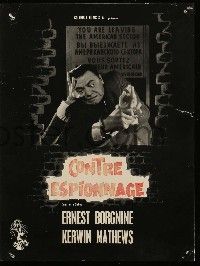 2x606 MAN ON A STRING French pb '60 Ernest Borgnine spent ten years as a counterspy, different!