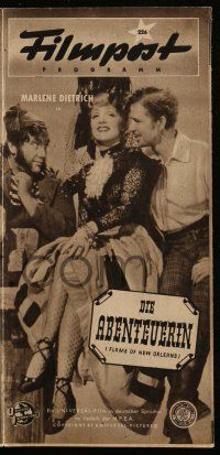 2x114 FLAME OF NEW ORLEANS German program '48 Marlene Dietrich, directed by Rene Clair, different!