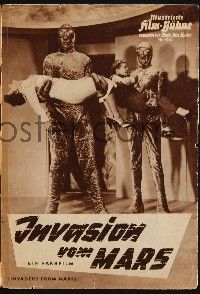 2x139 INVADERS FROM MARS German program '58 different images of the alien monsters & top cast!