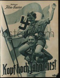 2x148 KOPF HOCH JOHANNES Film-Kurier German program '41 conditional pro-Nazi Youth movie, wild!