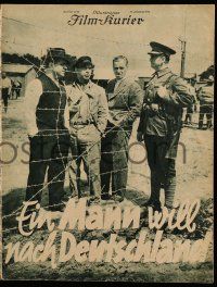 2x163 MAN WANTS TO GET TO GERMANY German program '34 Paul Wegener WWII Nazi propaganda, forbidden!