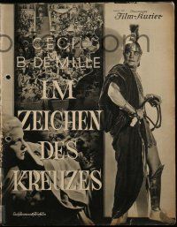2x213 SIGN OF THE CROSS German program '33 DeMille, Fredric March, Claudette Colbert, different!