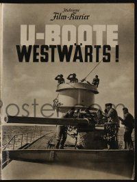 2x233 U-BOAT, COURSE WEST 8pg German program '41 U-Boote westwarts, WWII propaganda, conditional!