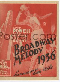 2x556 BROADWAY MELODY OF 1936 French herald '35 Eleanor Powell, Jack Benny, great different images!