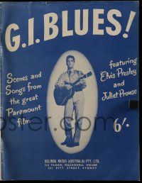 2x802 G.I. BLUES Australian 9x11 songbook '60 Elvis Presley, scenes & songs from the Paramount hit!
