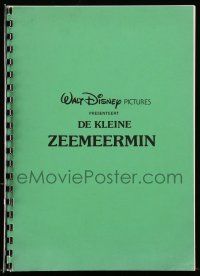 2x951 LITTLE MERMAID Dutch 8x12 production info packet '89 Disney, credits & info in English!