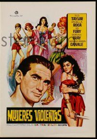 2x884 COLOSSUS & THE AMAZON QUEEN Spanish pressbook '60 Rod Taylor, Gianna Maria Canale, sexy art!