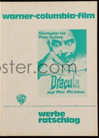 2x290 DRACULA A.D. 1972 German pressbook '72 Hammer , great images of vampire Christopher Lee!