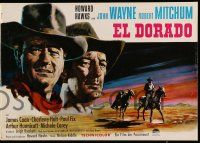 2x292 EL DORADO German pressbook '66 John Wayne, Robert Mitchum, different Peltzer art!