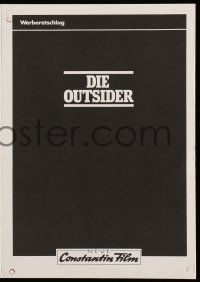 2x313 OUTSIDERS German pressbook '83 Coppola, S.E. Hinton, Howell, Dillon, Macchio, Swayze, Lowe