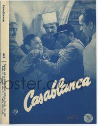 2x959 CASABLANCA Czech program '40s Humphrey Bogart, Ingrid Bergman, Peter Lorre, Curtiz, rare!