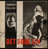 2x971 LA DOLCE VITA Danish program '60 Federico Fellini, Marcello Mastroianni, sexy Anita Ekberg!