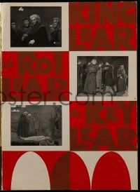 2x985 KING LEAR English/French/Spanish export Russian promo brochure '70 Shakespeare tragedy!