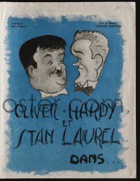 2x545 SAPS AT SEA French trade ad '40 great different photos & art of Stan Laurel & Oliver Hardy!