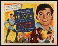 2y523 AS YOU LIKE IT reviews 1/2sh R49 Sir Laurence Olivier in Shakespeare's romantic comedy!