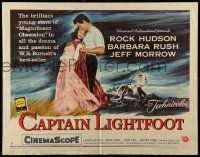 2y569 CAPTAIN LIGHTFOOT style B 1/2sh '55 Rock Hudson, Barbara Rush, filmed entirely in Ireland!