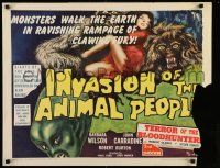 2y696 INVASION OF THE ANIMAL PEOPLE/TERROR OF THE BLOODHUNTERS 1/2sh '62 rampaging monsters!