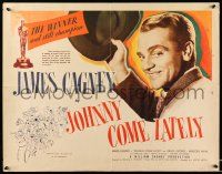 2y706 JOHNNY COME LATELY 1/2sh '43 great image of James Cagney tipping his hat!
