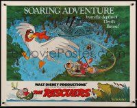 2y849 RESCUERS 1/2sh '77 Disney mouse mystery adventure cartoon from the depths of Devil's Bayou!