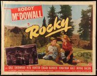 2y857 ROCKY 1/2sh '48 cool image of Roddy McDowall and pretty Gale Sherwood with dog!