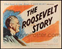 2y858 ROOSEVELT STORY style A 1/2sh '48 former President Franklin Delano biography!