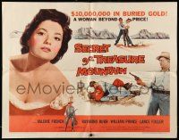 2y865 SECRET OF TREASURE MOUNTAIN 1/2sh '56 close-up of pretty Valerie French, Raymond Burr!