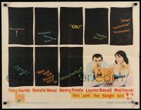 2y871 SEX & THE SINGLE GIRL 1/2sh '65 great image of Tony Curtis & sexiest Natalie Wood!