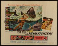 2y874 SHARKFIGHTERS style B 1/2sh '56 no man or camera has ever captured before, cool artwork!