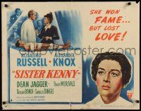 2y882 SISTER KENNY style B 1/2sh '46 wonderful art of nurse Rosalind Russell and Dean Jagger!
