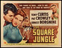 2y898 SQUARE JUNGLE style A 1/2sh '56 cool image of boxing Tony Curtis fighting in the ring!