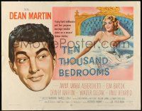2y915 TEN THOUSAND BEDROOMS style A 1/2sh '57 Dean Martin & sexy Anna Maria Alberghetti in bed!