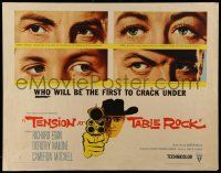 2y917 TENSION AT TABLE ROCK style A 1/2sh '56 Richard Egan, Dorothy Malone, Cameron Mitchell!