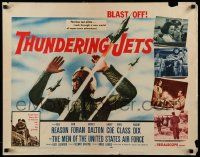 2y927 THUNDERING JETS 1/2sh '58 United States Air Force, cool image of pilot & fighter planes!