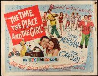 2y931 TIME, THE PLACE & THE GIRL style A 1/2sh '46 cool images of Dennis Morgan, Janis Paige!