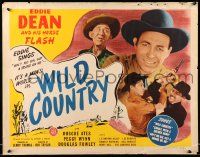 2y979 WILD COUNTRY 1/2sh '47 cool images of cowboy Eddie Dean on a killer's trail!