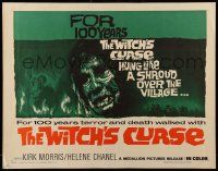 2y985 WITCH'S CURSE 1/2sh '63 Kirk Morris as Maciste walked with 100 years of terror & death!