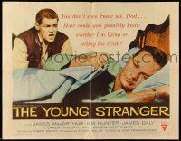 2y993 YOUNG STRANGER style A 1/2sh '57 first John Frankenheimer, troubled teen James MacArthur!